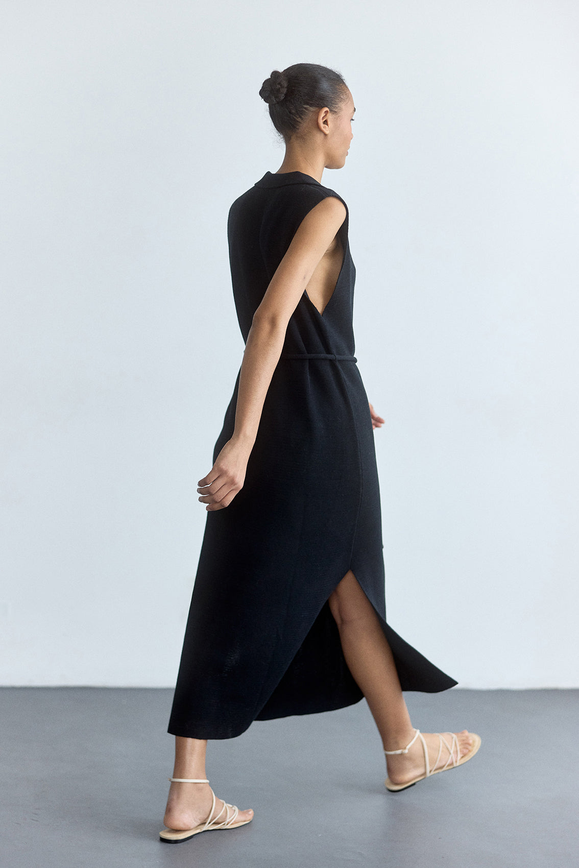 Pima Cotton Knitted Dress - Onyx