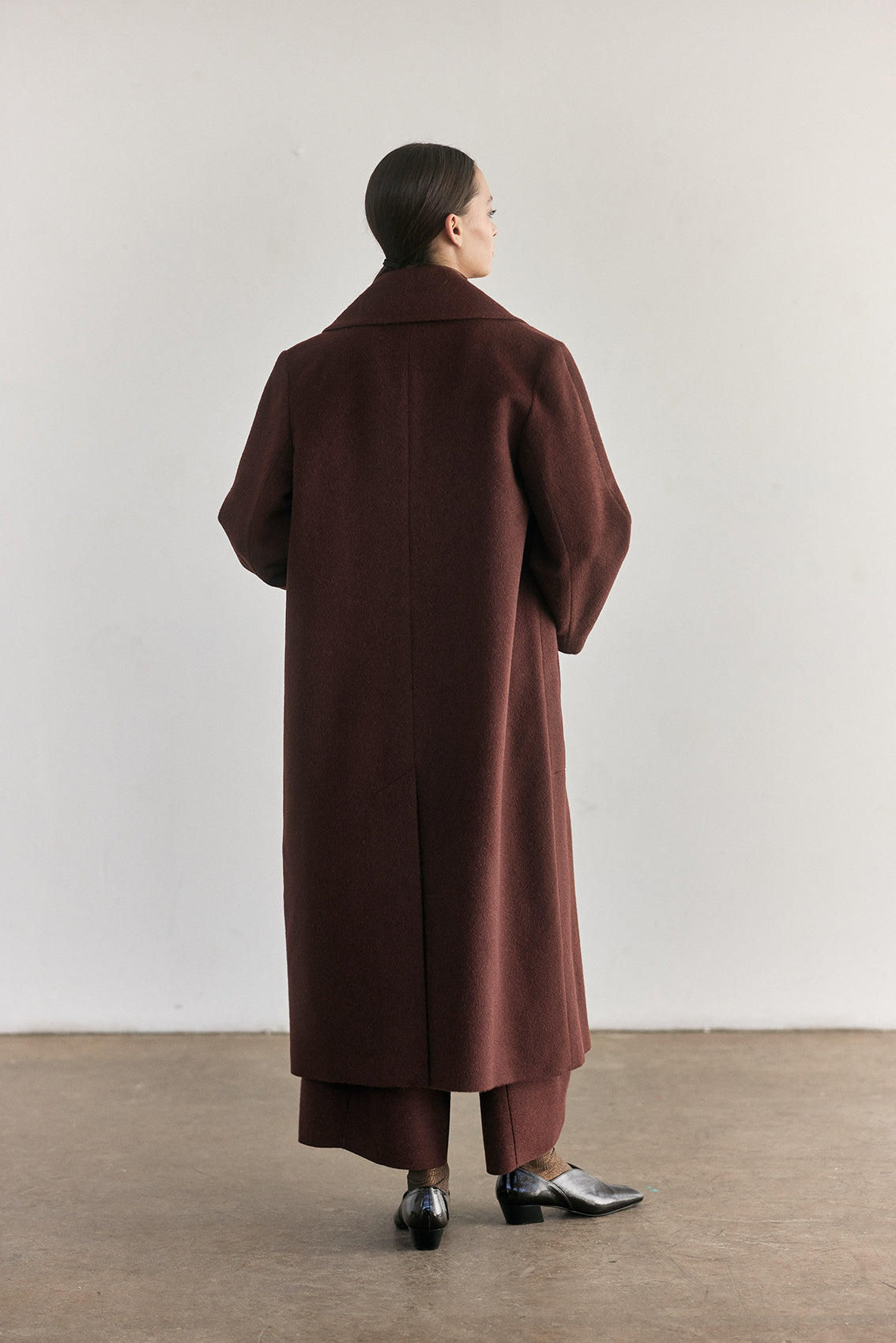 Abrigo Largo Baby Alpaca - Óxido