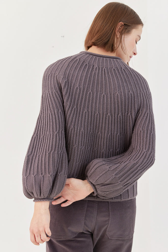 Branch Textured Bulb Sleeve Sweater Cotton/Alpaca - Trufa